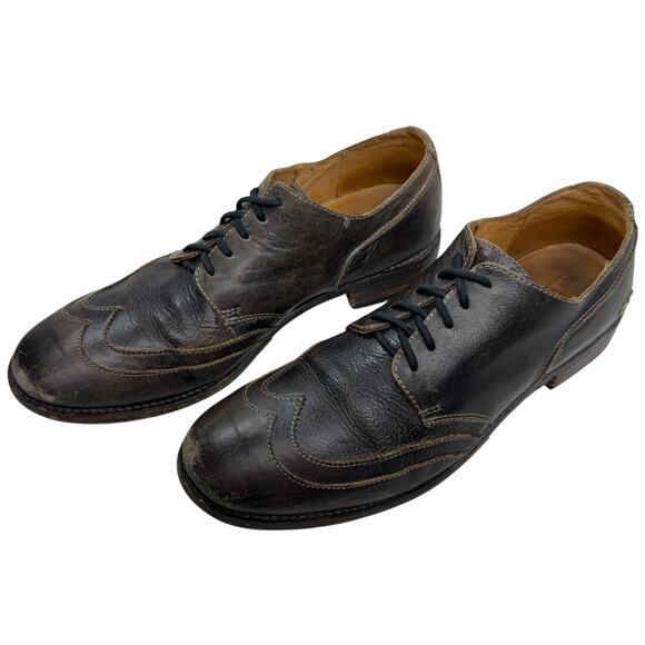Bed Stu Men's Basalt Derby Wingtip Gray Brown Leather Mens Size 11 - Picture 1 of 12